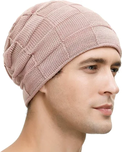 Miniatura 10 de Vgogfly Slouchy Beanie for Men Winter Hats for Guys Cool Beanies Mens Lined Knit Warm Thick Skully Stocking Binie Hat