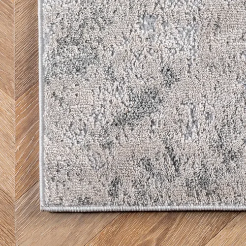 Miniatura 9 de nuLOOM alfombra para corredor Cyn Abstract dorada de 2 pies 8 pulgadas x 8 pies plateado