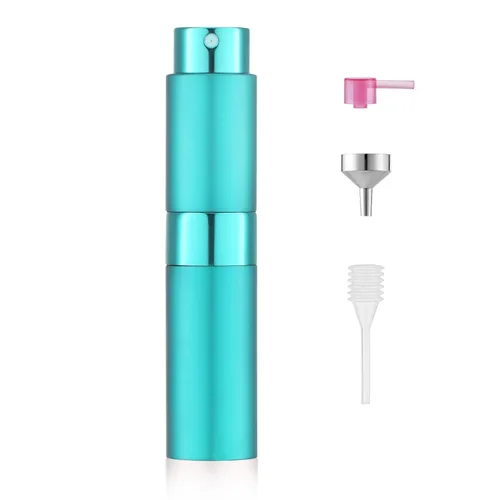 Miniatura 17 de LISAPACK Botella de spray de perfume de 8 ml con atomizador para viajes, dispensador de colonia recargable vacío, rociador portátil (Negro mate)