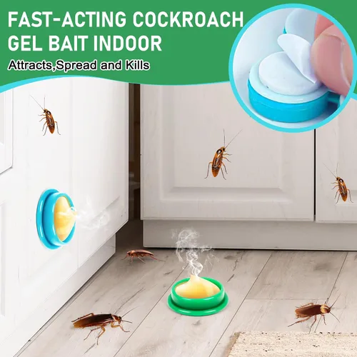 Miniatura 2 de 32 paquetes de cebo en gel para cucarachas, repelente de cucarachas eficaz y gel para la eliminación rápida de nidos de cucarachas en interiores