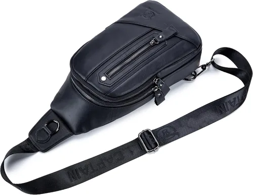 Miniatura 114 de LUKZIJAES Bolso bandolera de cuero genuino para hombre