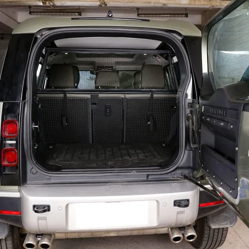 Miniatura 9 de YIWANG Bolsa de almacenamiento de tela negra para maletero de automóvil, bolsa de almacenamiento para Land Rover Defender 110 2020-2022 Accesorios