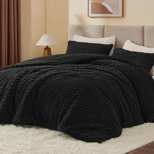 Miniatura 19 de BEDELITE Juego de Edredón Esponjoso Twin - Edredón Suave de Vellón Beige para Cama Twin, Juego de Ropa de Cama Lujoso y Cálido para Invierno, Juego