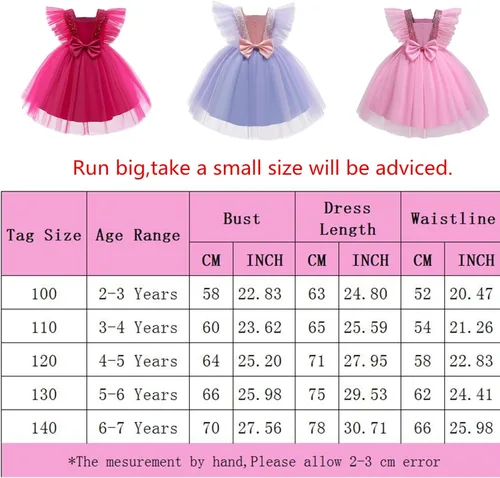 Miniatura 7 de NNJXD Vestido de princesa para niña, vestido de tul para fiesta de boda