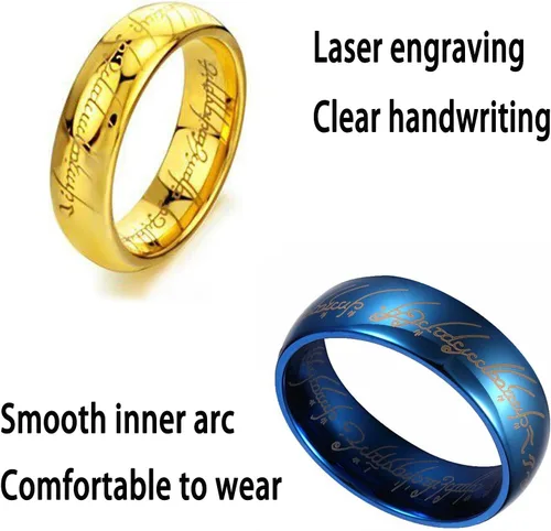 Miniatura 3 de Godyce Tungsten Rings for Men One Ring Lord of Rings Gifts Fidget Ring Spinner Rings Wedding Bands for Him Memorial Day Anime Cosplay Costume Ring