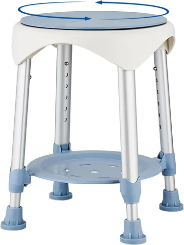 Silla Taburete de Ducha para Interior de Ducha, Taburete de Plástico Pequeño de Esquina Mejorado para Adultos Mayores, Asiento Taburete de Ducha