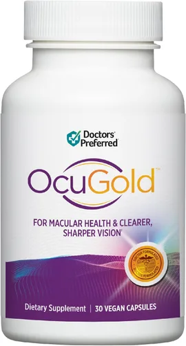DOCTORS' PREFERRED Vitaminas oculares OcuGold de grado clínico con luteína y zeaxantina para la salud de la mácula y la retina, tensión ocular