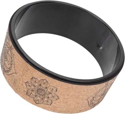 Miniatura 6 de Rueda de yoga de goma sintética de alta densidad para estiramiento y flexibilidad para ayudar a dolores de espalda y tensión, desgarro, diseño