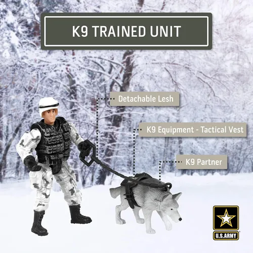 Miniatura 4 de Lollipop Figuras de acción del ejército de los Estados Unidos y juguetes militares de motos de nieve para niños con móvil de nieve, soldado