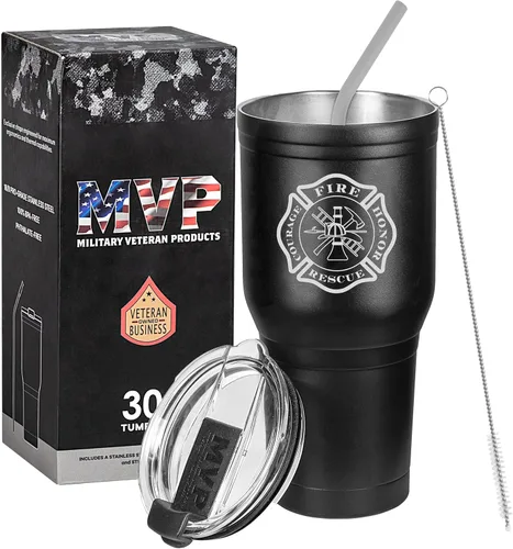 Miniatura 9 de Military Gift Shop Taza de Viaje de Acero Inoxidable con Aislamiento al Vacío de Doble Pared Negra del Ejército de EE.UU. de 30 oz - Regalos