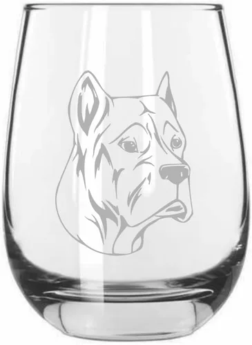 Miniatura 192 de Sakhalin Husky Dog - Copa de vino grabada personalizada de 15.25 onzas sin tallo
