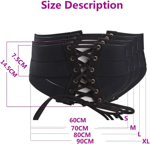 Miniatura 3 de YOLI - Corsé elástico para mujer, banda ancha con cordones