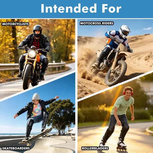 Miniatura 7 de GES Rodilleras para motocicleta, rodilleras protectoras de rodilla para motocicleta