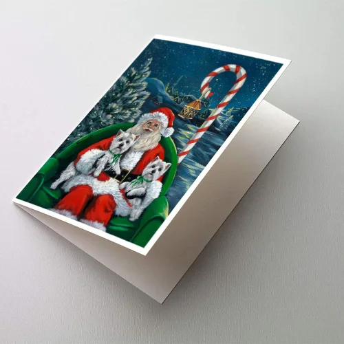 Miniatura 125 de Caroline's Treasures PPP3013GCA7P - Tarjetas de felicitación y sobres para mascotas de Basset Hound Teacher, paquete de 8 tarjetas en blanco