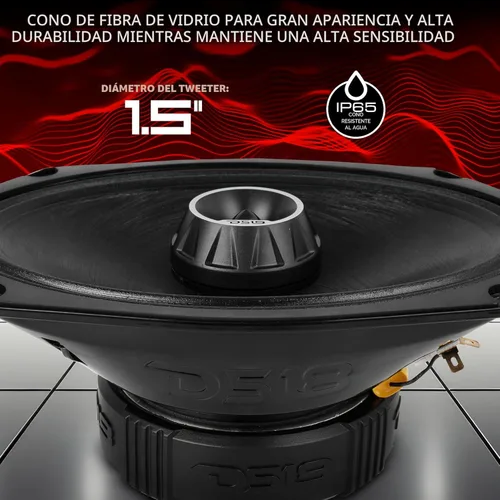 Miniatura 3 de DS18 PRO-ZT Pro Audio - Altavoces coaxiales de rango medio con tweeter de bala integrado, 4 ohmios, resistente al agua, parrilla de malla metálica