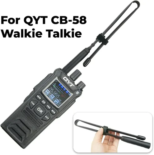 Miniatura 6 de Antena táctica de radio CB de 27 MHz, 18.4 in/18,38 pulgadas, conector macho BNC, antena de radio para QYT CB-27 CB-58 Radio marina de mano