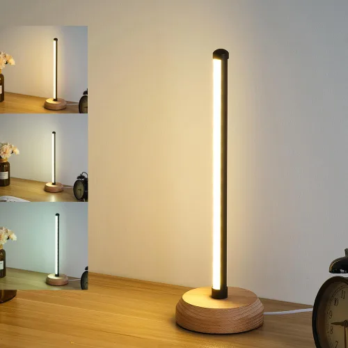 Lámpara de mesita de noche para dormitorio, lámpara de temperatura de 3 colores, luz nocturna de noche, iluminación LED regulable, lámparas de mesa