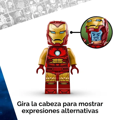 Miniatura 4 de LEGO Marvel Iron Man Mech vs. Ultron - Juego de juguetes de construcción para niños, niños y niñas, a partir de 6 años, figura de acción