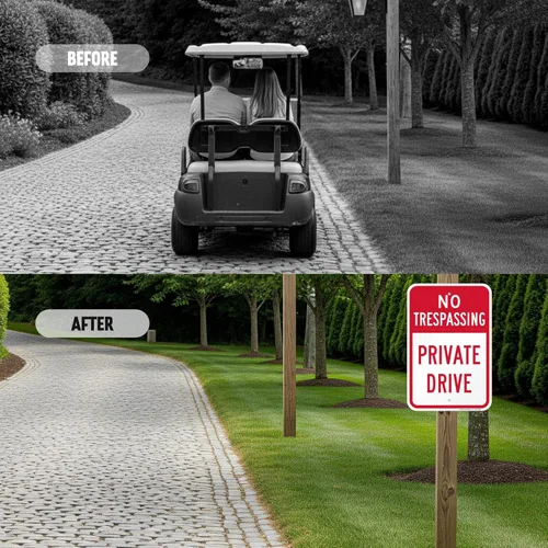 Miniatura 7 de SmartSign Señal de unidad privada No Trespassing - Paquete de 2, 18 x 12 pulgadas, compuesto de aluminio de 0.079 pulgadas, agujeros preperforados