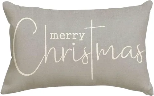 Miniatura 16 de RABUSOFA Fundas de almohada de Navidad con mensaje de Feliz Navidad, decoraciones para el invierno, fundas de almohada decorativas, fundas
