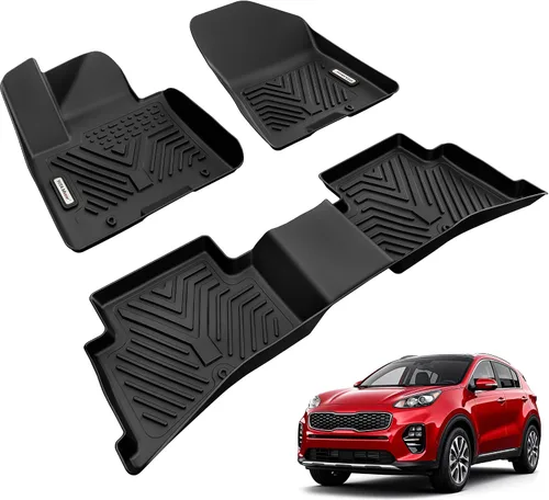 YITAMOTOR Alfombrillas aptas para Kia Sportage 2017-2022 y Hyundai Tucson 2019-2021, revestimientos de suelo de TPE negros de ajuste personalizado,