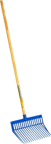 Miniatura 9 de Little Giant® DuraFork Horca de Heno Horca para Estiércol Horca Estable de Policarbonato con Púas Anguladas Azul Baya