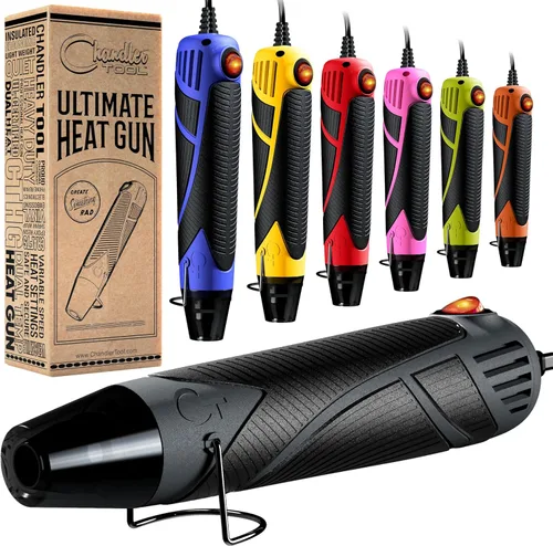 Pistola de calor para manualidades, mini pistola de aire caliente de doble temperatura para resina epoxi, envoltura retráctil, envoltura de vinilo,
