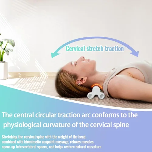 Miniatura 2 de Herramienta de liberación occipital, herramienta de masaje de punto de gatillo, masaje cervical de cuello manual para aliviar el dolor, tejido