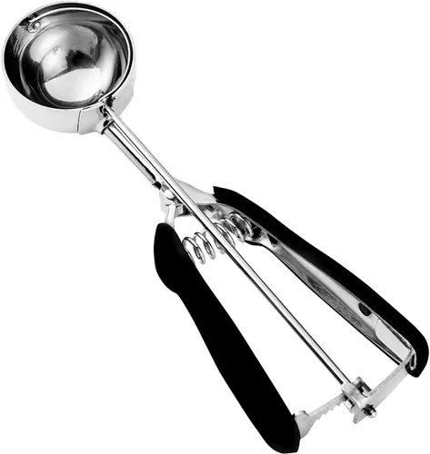 HOMURE H Large Cookie Scoop 8 Tablespoon, 4 oz Ice Cream Scoop with Trigger, #8 Portion Scoop, Muffin Scoop, 18/8 Stainless Steel, Comfortable Grip,