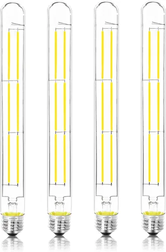 Miniatura 17 de Bombillas LED tubulares T10 de 5 pulgadas, bombillas Edison vintage E26 de 4000 K, regulables, 4 W igual a 40 vatios, 400 lúmenes, bombillas