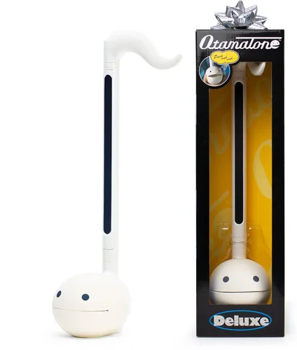 Otamatone Deluxe [Manual en inglés] Instrumento musical electrónico sintetizador de Japón por Cube/Maywa Denki, blanco Deluxe Inglés Blanco