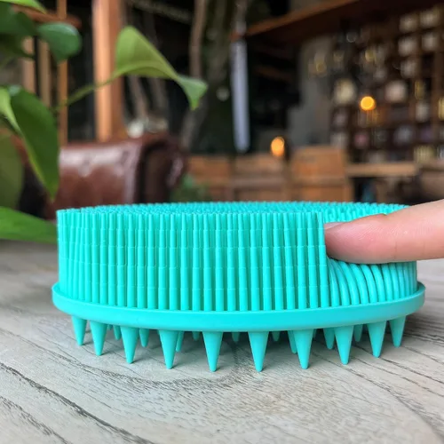 Miniatura 38 de Cepillo sensorial prémium para niños o autismo, limpiador corporal de silicona suave, 2 en 1, cepillos sensoriales para terapia ocupacional, esponja