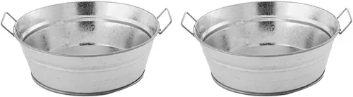 Miniatura 14 de American Metalcraft MTUB63 Tina galvanizada natural con mango lateral - 27 oz, 6 pulgadas