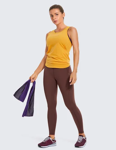 Miniatura 4 de CRZ YOGA - Leggings de entrenamiento cepillados con sensación de desnudez para mujer, de 25 pulgadas, pantalones deportivos para yoga de cintura