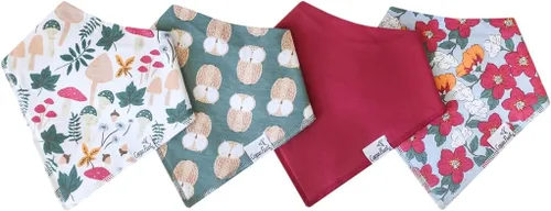 Miniatura 13 de Copper Pearl Baberos tipo bandana para bebé, paquete de 4 baberos de algodón suave para babear y dentición, absorbentes, ajuste ajustable, muchos