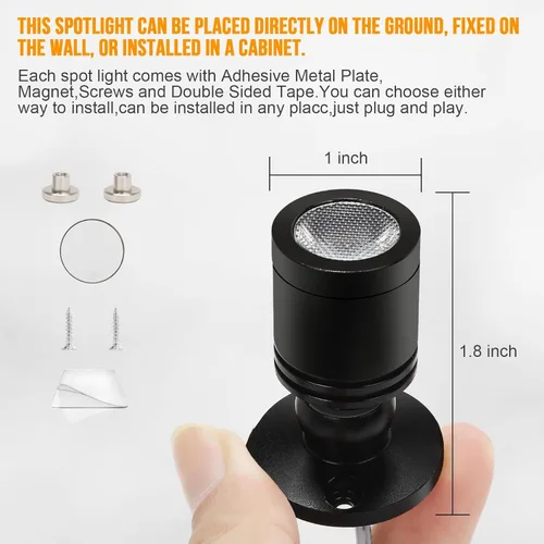 Miniatura 4 de Taysing Foco LED para interiores, mini-foco para exhibición, pinturas, imágenes, plantas, joyas, estantes, armarios, carteles, escaparate