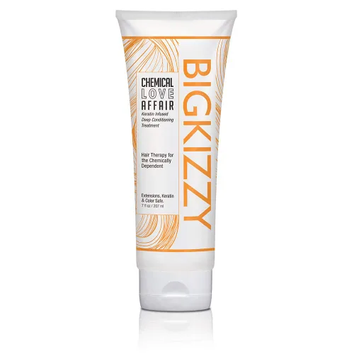 Big Kizzy Acondicionador y tratamiento de reparación de daños con queratina - Reparación química del cabello Love Affair para cabello seco, dañado y