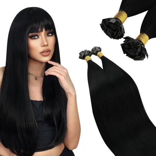 Miniatura 66 de Ugeat - Extensiones de cabello humano con microanillo, 14 pulgadas, extensiones de cabello Remy con microcuentas de 1 gm/hebra, 50 gms, extensiones