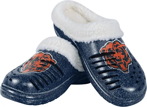 Miniatura 9 de FOCO - Zuecos con logotipo del equipo de la NFL para mujer, forro de sherpa y brillo