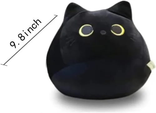 Miniatura 2 de Gato negro de peluche, juguete de felpa con forma de gato creativo, almohada suave, juguetes y regalos de muñecos lindos para novia, niños, niñas