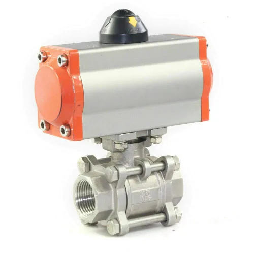 Miniatura 2 de Válvula de bola neumática de tres piezas del 1/2" de la sola acción DN15 retorno 0~1000 psi del aire para la elaboración de cerveza lechera