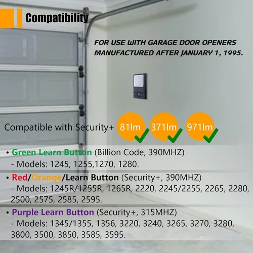 Miniatura 3 de Para LiftMaster 41A5273-1 Panel de control multifunción, paneles de repuesto de puerta de garaje de pared con cable para 78LM 81lm, 371lm, 971lm