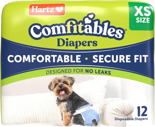 Miniatura 15 de Hartz Pañales desechables para perros, talla M, 32 unidades, ajuste cómodo y seguro, fácil de poner Value Pack