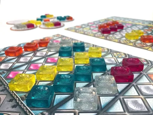 Miniatura 6 de Asmodee Azul Stained Glass of Sintra - Juego de mesa EXPANSIÓN – Crea paneles de ventana coloridos, juego de estrategia de colocación de fichas