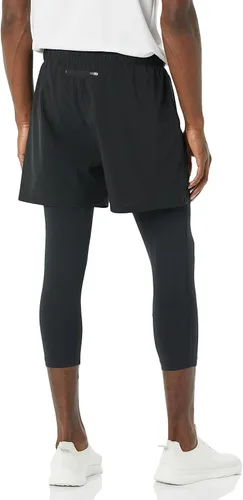 Miniatura 2 de Tienda Essentials Pantalones cortos de correr tejidos de doble capa para hombre que absorben la humedad