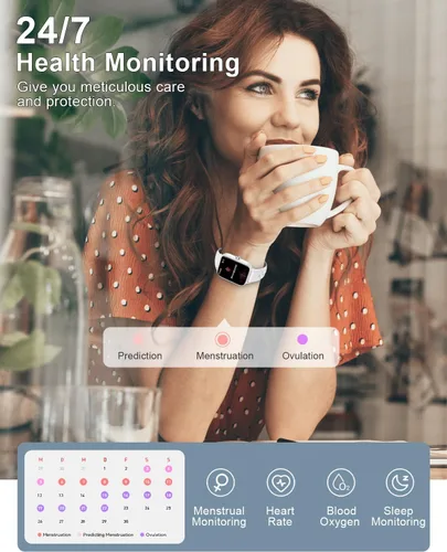 Miniatura 4 de Relojes inteligentes para mujeres y hombres [hacer/responder llamadas/voz AI/salud femenina] teléfonos Android compatibles con iPhone, reloj