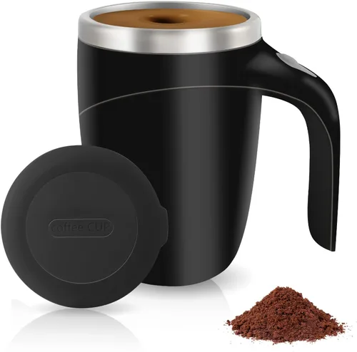 Miniatura 12 de Taza autoagitadora, taza de café magnética automática recargable, taza de café autoagitable, taza giratoria de viaje para oficina en casa