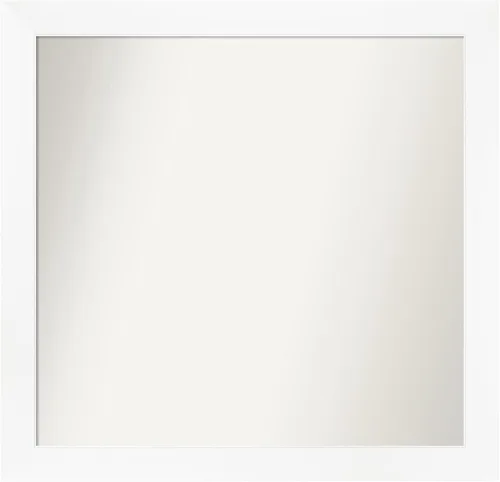 Miniatura 328 de Amanti Art Espejo de baño blanco para sobre el fregadero, 24 x 24 pulgadas, hecho a medida, espejo de tocador cuadrado blanco estrecho, marco