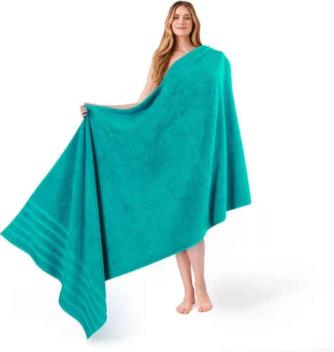 Miniatura 69 de American Soft Linen - Juego de 4 toallas, 100% de algodón turco, 27 x 54 pulgadas, tamaño extragrande, toallas para la ducha, color amarillo