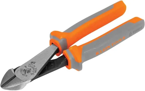 Klein Tools 2288RINS Alicates Cortadores Diagonales Aislados de 1000V, Fabricados en EE.UU., Diseño de Alta Palanca, Cuchillas Endurecidas por